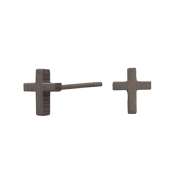 Siersbøl - Titanium Ørestikker Kors Matt